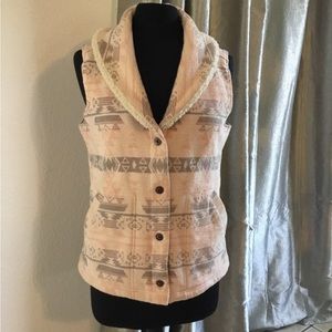 Duluth Trading Women’s Sherpa Festivest Western Aztec Blanket Tapestry Vest S